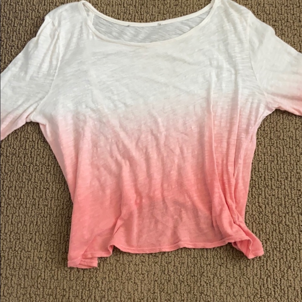 Cropped tie die shirt